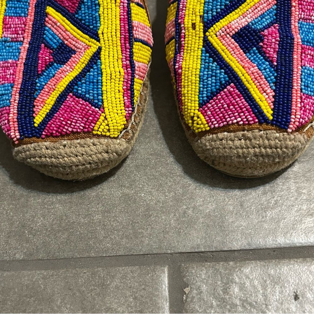 Sam Edelman Maris Vibrant Beaded Suede Espadrille Flats Women’s Shoe Size 7.5 - Picture 4 of 10